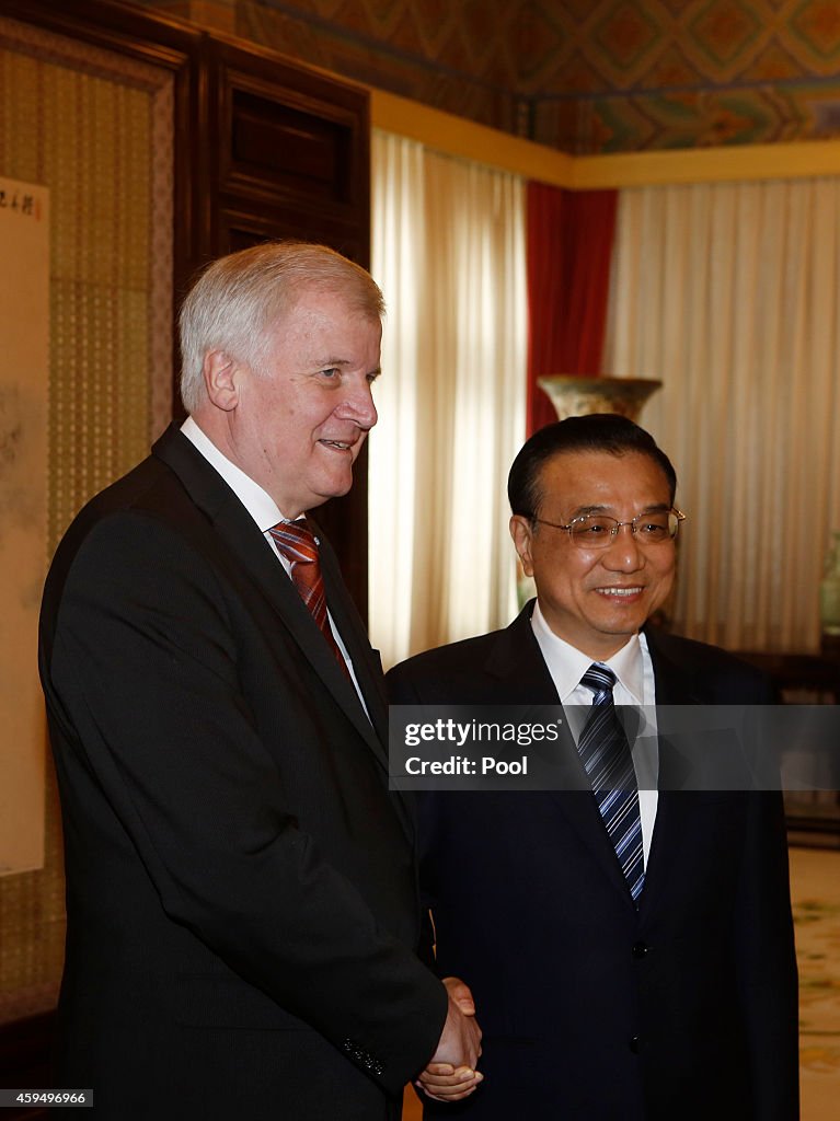 Bavarian Prime Minister Seehofer Visits Beijing