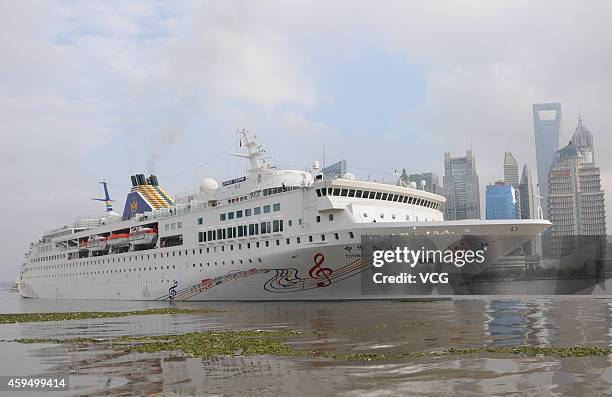 Cruise ship "Chinese Taishan" is seen on November 23, 2014 in Shanghai, China. The cruise ship, built in Germany and formerly known as the Costa...