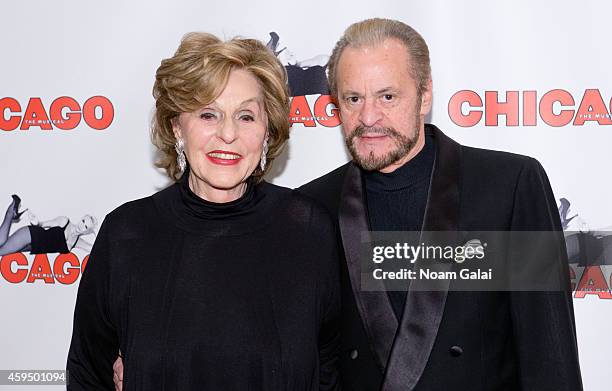 Producers Fran Weissler and Barry Weissler attend the 7,486th performance of 'Chicago', the second longest running Broadway show of all time at...