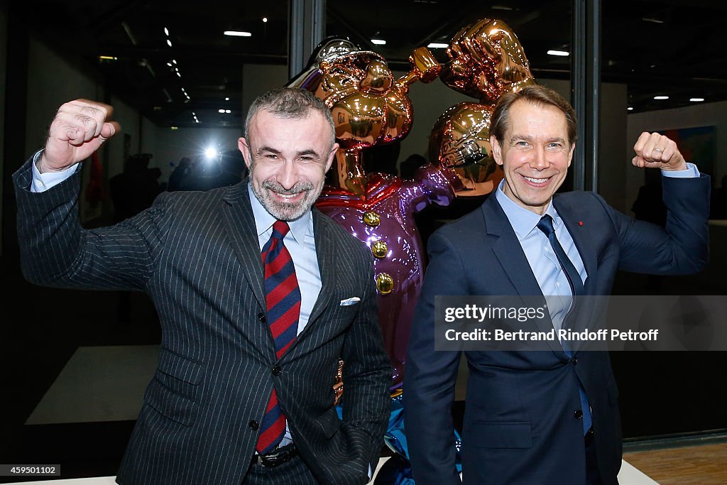 'Jeff Koons' Retrospective Exhibition : Private Visit At Beaubourg In Paris