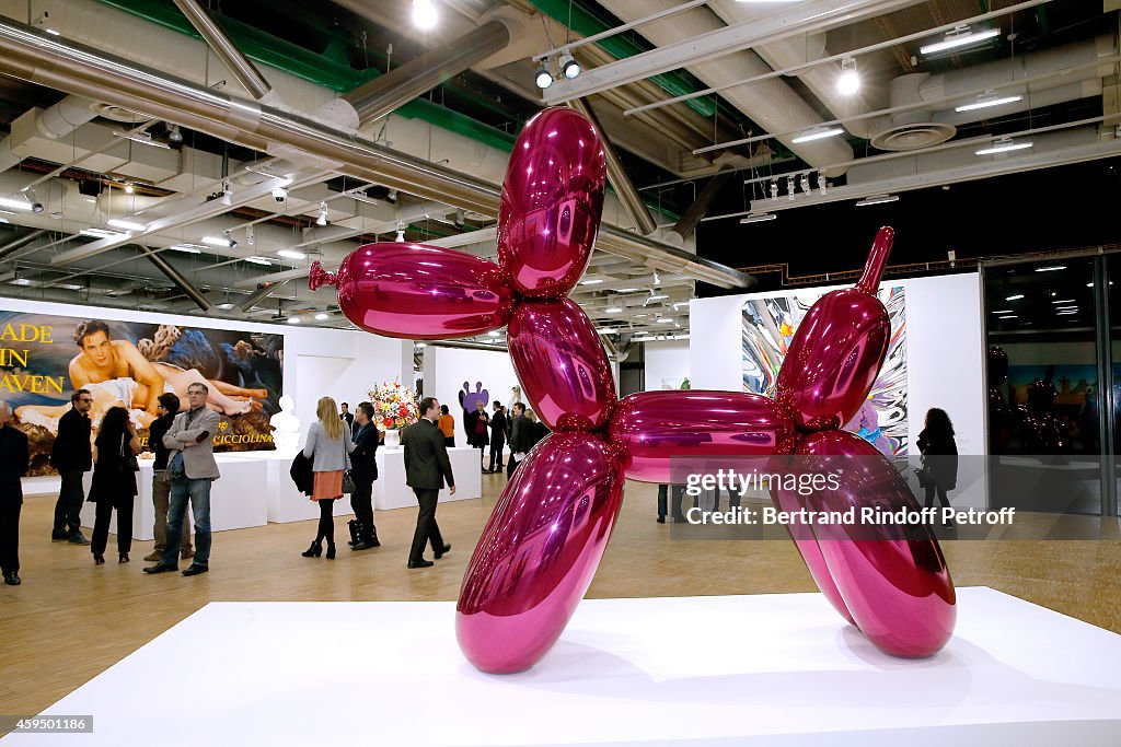 'Jeff Koons' Retrospective Exhibition : Private Visit At Beaubourg In Paris