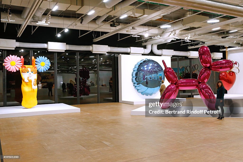 'Jeff Koons' Retrospective Exhibition : Private Visit At Beaubourg In Paris