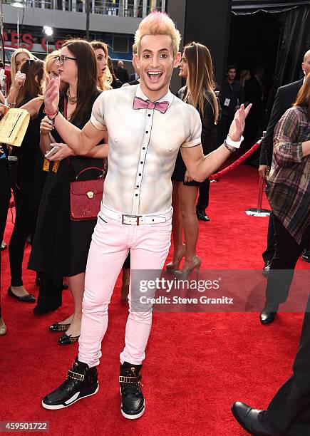 Frankie J. Grande arrives at the 2014 American Music Awards - Arrivals at Nokia Theatre L.A. Live on November 23, 2014 in Los Angeles, California.