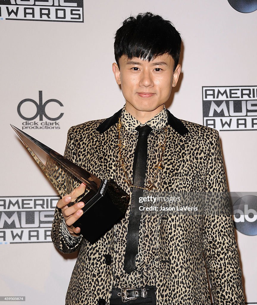Singer Jason Zhang Jie poses in the press room at the 2014 American ...