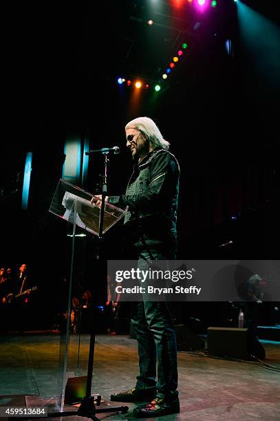 Guitarist John 5 speaks during The 5th annual Vegas Rocks! Magazine Music Awards at The Pearl Concert Theater at the Palms Casino Resort on November...