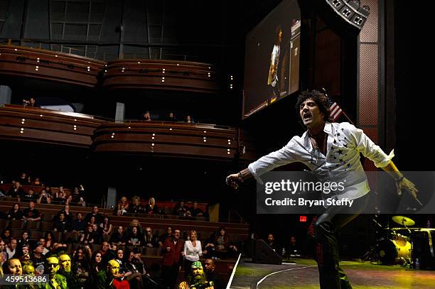 Singer Terry Ilous of Great White performs during The 5th annual Vegas Rocks! Magazine Music Awards at The Pearl Concert Theater at the Palms Casino...