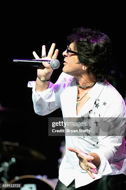 Singer Terry Ilous of Great White performs during The 5th annual Vegas Rocks! Magazine Music Awards at The Pearl Concert Theater at the Palms Casino...