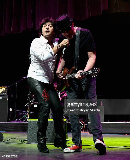 Singer Terry Ilous and guitarist Mark Kendall of Great White perform during The 5th annual Vegas Rocks! Magazine Music Awards at The Pearl Concert...