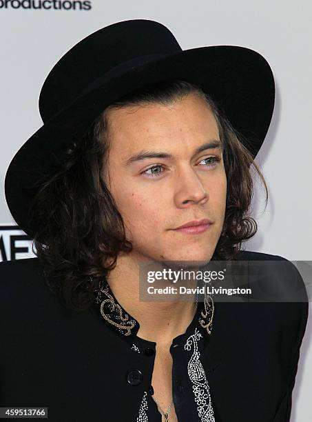 Singer Harry Styles of One Direction attends the 42nd Annual American Music Awards at the Nokia Theatre L.A. Live on November 23, 2014 in Los...