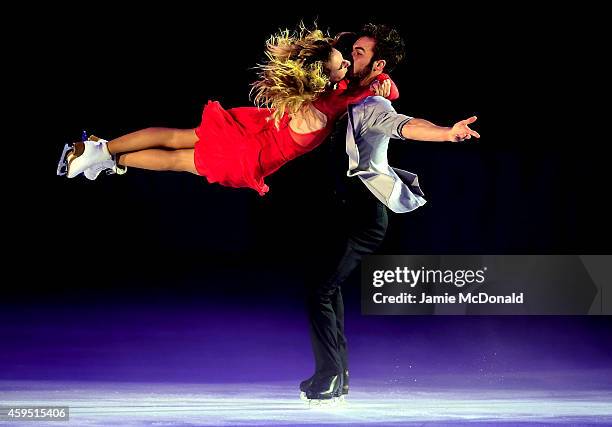 Gabriella Papadakis and Guillaume Cizeron of France performs during day three of Trophee Eric Bompard ISU Grand Prix of Figure Skating at the...