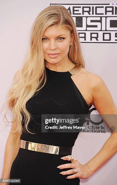 Singer Fergie arrives at the 2014 American Music Awards at Nokia Theatre L.A. Live on November 23, 2014 in Los Angeles, California.