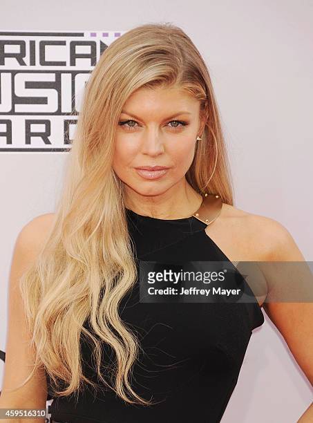 Singer Fergie arrives at the 2014 American Music Awards at Nokia Theatre L.A. Live on November 23, 2014 in Los Angeles, California.