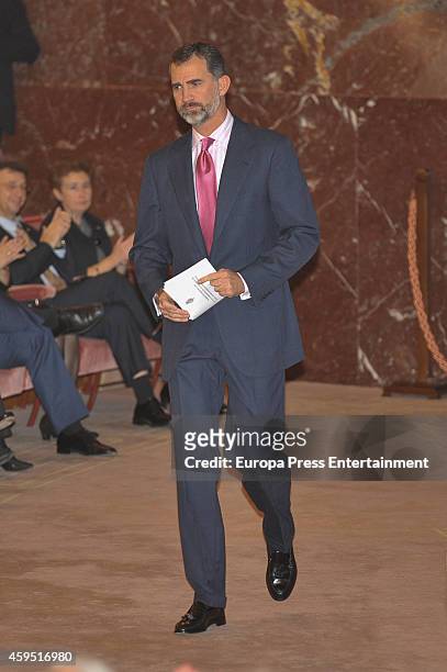 King Felipe VI of Spain attends 75th aniversary of CSIC at CSIC headquarters on November 24, 2014 in Madrid, Spain.