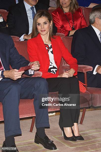 Queen Letizia of Spain attends the CSIC 75th anniversary event on November 24, 2014 in Madrid, Spain.