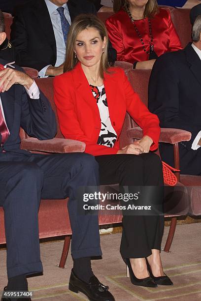 Queen Letizia of Spain attends the CSIC 75th anniversary event on November 24, 2014 in Madrid, Spain.