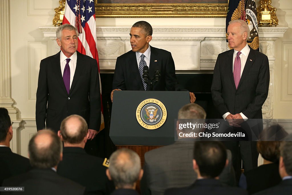 Obama Announces Resignation Of Chuck Hagel As Defense Secretary