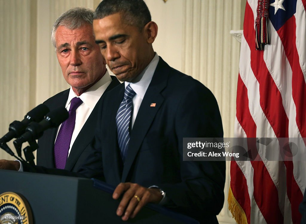 Obama Announces Resignation Of Chuck Hagel As Defense Secretary