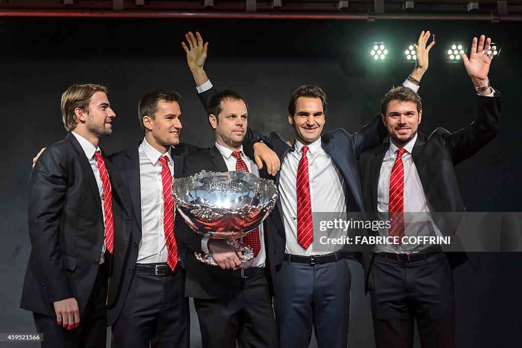 TENNIS-DAVIS-CUP-SUI-CEREMONY