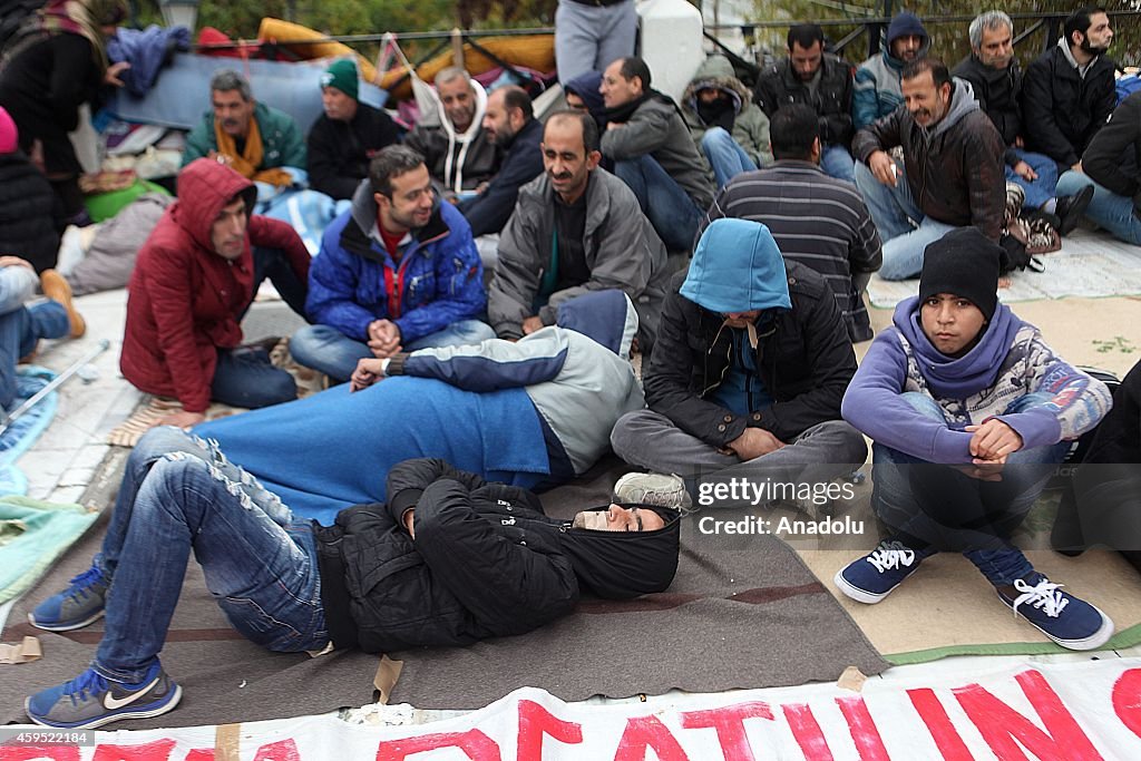 Demonstrations of Syrian refugees continue in Athens