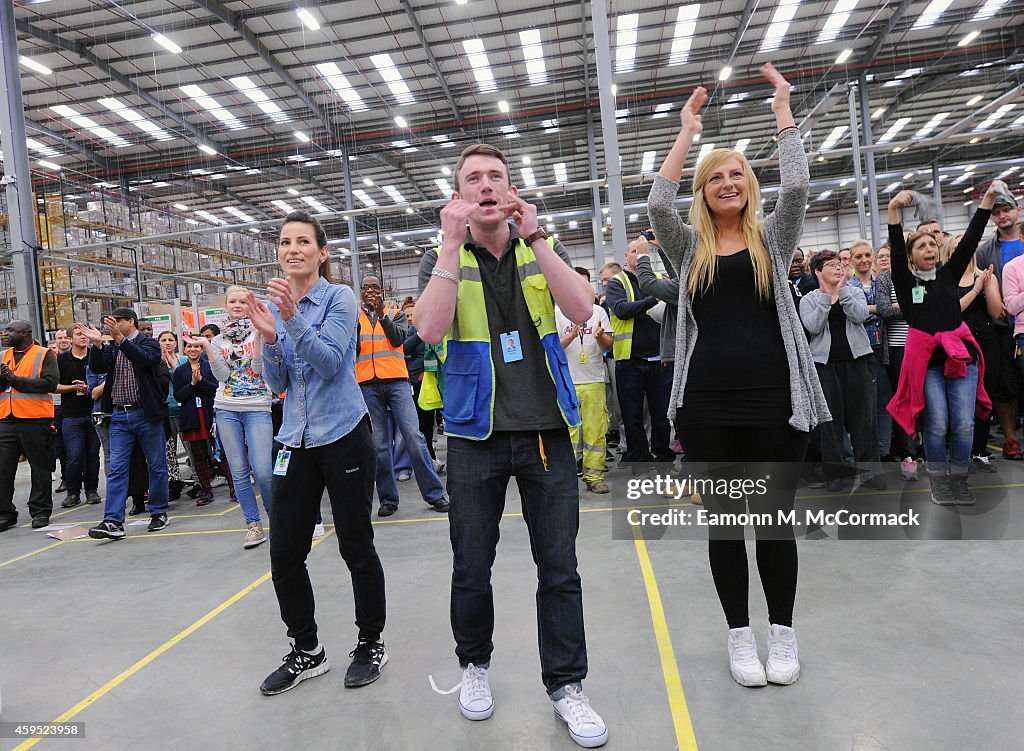 Olly Murs Visits Amazon's Hemel Hempstead Fulfilment Centre During Black Friday Deals Week