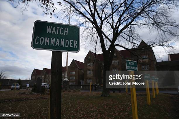 Parking signs stand in front of the Wallkill Correctional Facility in Ulster County on November 24, 2014 in Wallkill, New York. Archbishop of New...