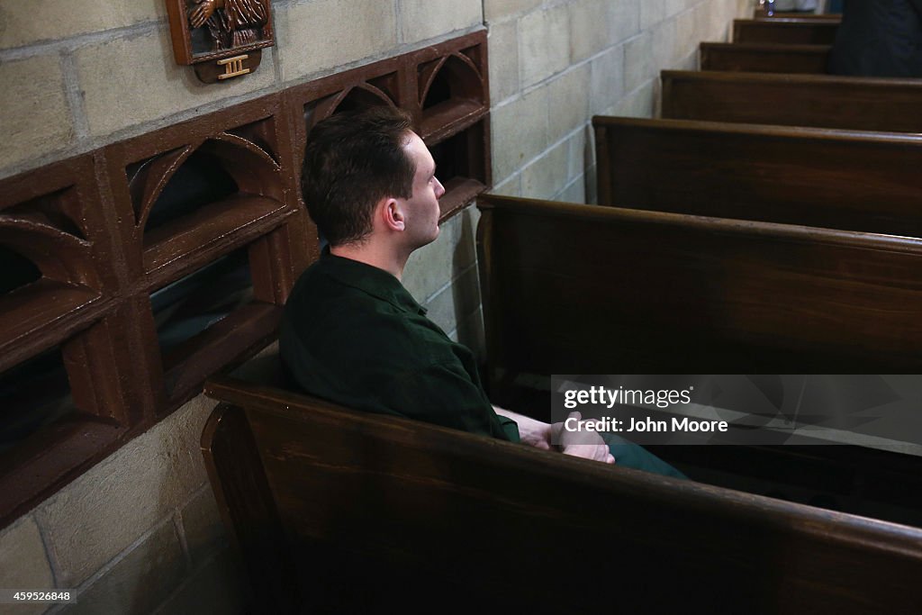 Cardinal Dolan Celebrates Mass For Inmates At NY Correctional Facility