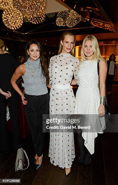 Roxie Nafousi, Poppy Delevingne and Marissa Montgomery attend as Osman Yousefzada and Poppy Delevingne celebrate the launch of the fourth issue of...