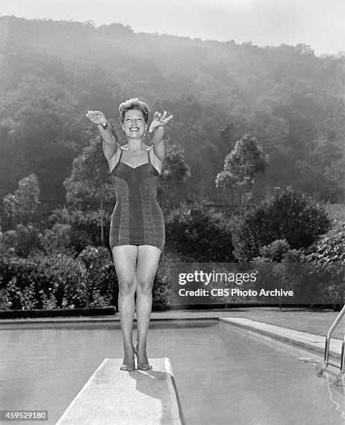 Sylvie St. Clair at her Hollywood, California home. Image dated August 7, 1952.