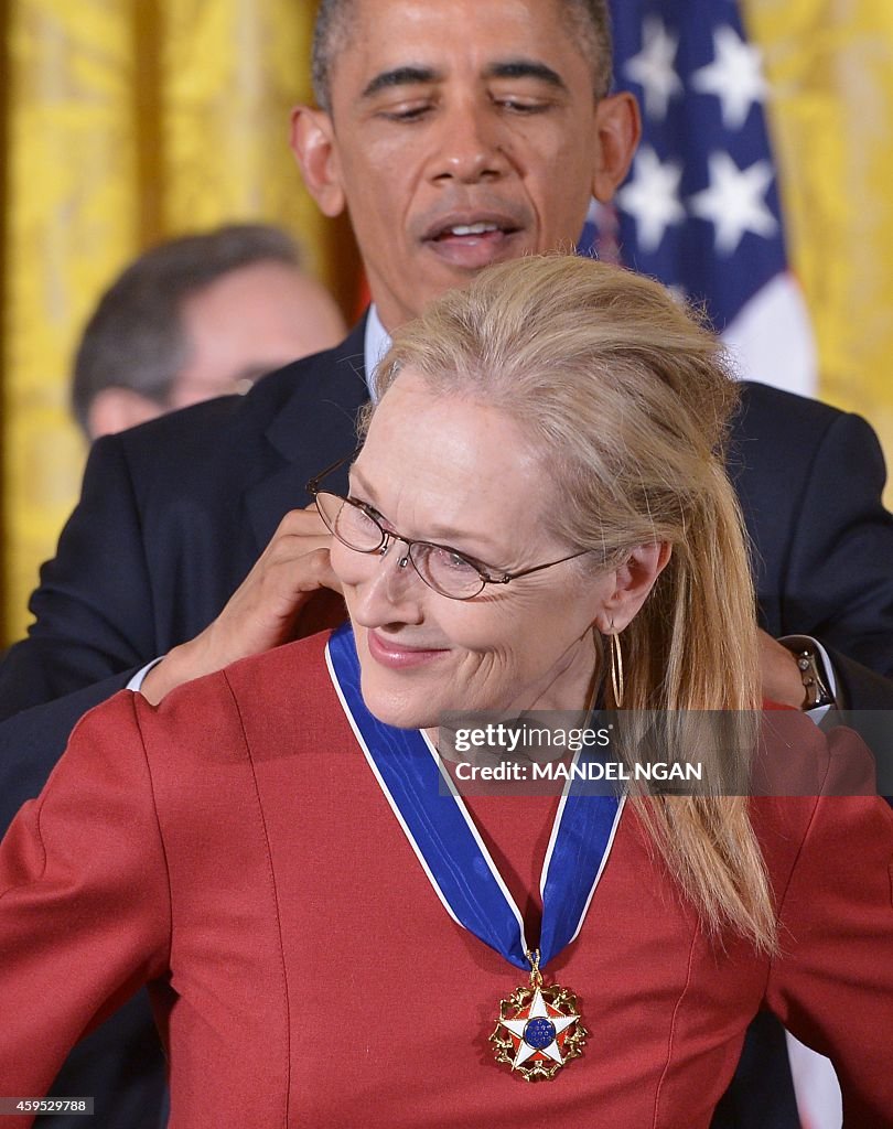 US-POLITICS-MEDAL OF FREEDOM-STREEP