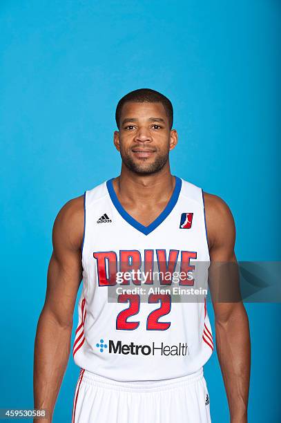 Josh Bostic of the Grand Rapids Drive pose for a portrait during Media Day on November 7, 2014 at The Palace of Auburn Hills in Auburn Hills,...