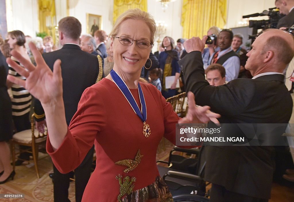 US-POLITICS-MEDAL OF FREEDOM-STREEP