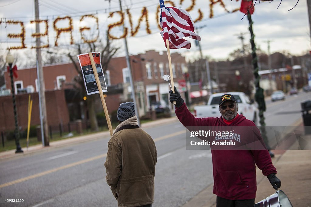 Protest in Ferguson ahead of grand jury decision