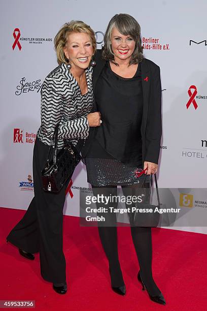 Dorthe Kollo and Nathalie Kollo attend the Artists Against Aids Gala 2014 at Theater des Westens on November 24, 2014 in Berlin, Germany.