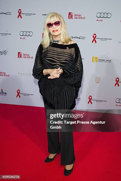 Amanda Lear attends the Artists Against Aids Gala 2014 at Theater des Westens on November 24, 2014 in Berlin, Germany.