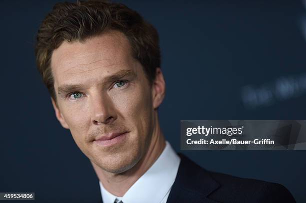 Actor Benedict Cumberbatch arrives at the Los Angeles Special Screening of 'The Imitation Game' Hosted By Chanel at DGA Theater on November 10, 2014...