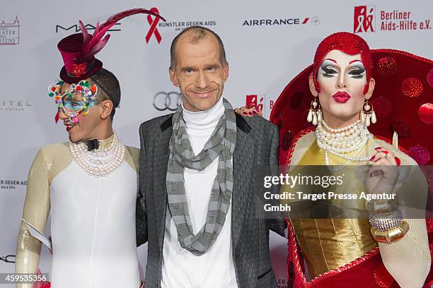 Georg Uecker and guest attend the Artists Against Aids Gala 2014 at Theater des Westens on November 24, 2014 in Berlin, Germany.