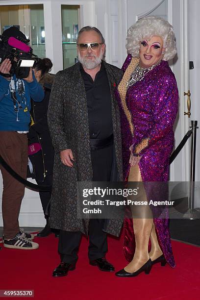 Friedrich Liechtenstein and guest attend the Artists Against Aids Gala 2014 at Theater des Westens on November 24, 2014 in Berlin, Germany.