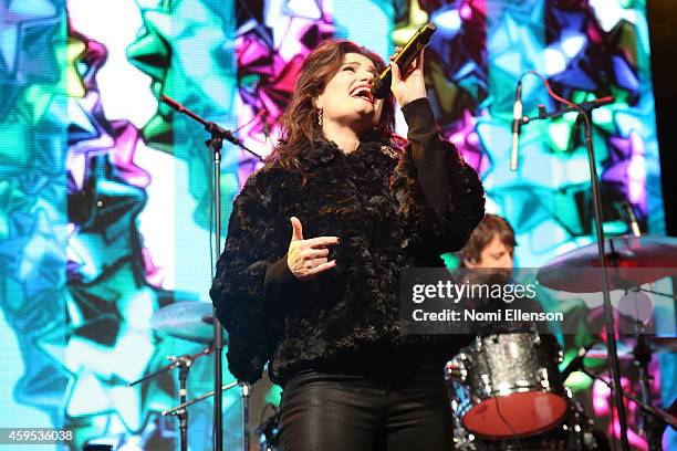 Idina Menzel performs at Bloomingdale's Holiday Window Unveiling at Bloomingdale's 59th Street Store on November 24, 2014 in New York City.