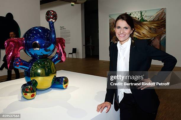 Politician Aurelie Filippetti attends the 'Jeff Koons' Retrospective Exhibition : Opening Evening at Beaubourg on November 24, 2014 in Paris, France.