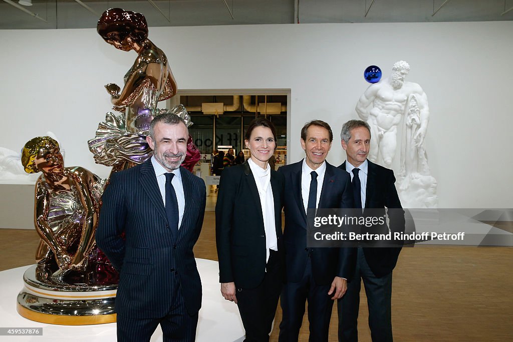 'Jeff Koons' Retrospective Exhibition : Opening Evening  At Beaubourg In Paris