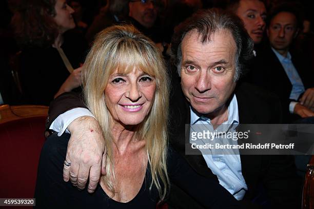 Daniel Russo and his wife Lucie attend the 'Ma Vie Revee' : Michel Boujenah One Man Show at Theatre Edouard VII on November 24, 2014 in Paris, France.