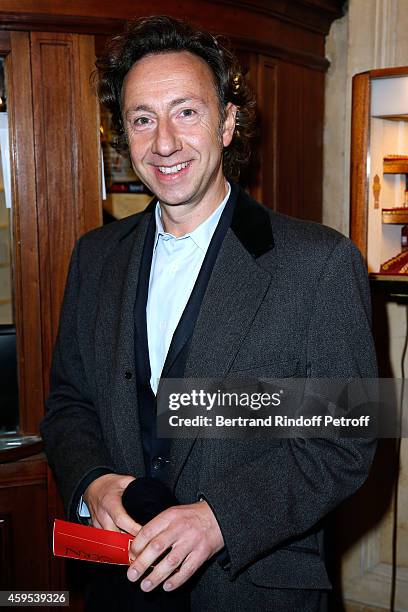 Stephane Bern attends the 'Ma Vie Revee' : Michel Boujenah One Man Show at Theatre Edouard VII on November 24, 2014 in Paris, France.