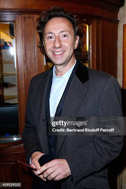 Stephane Bern attends the 'Ma Vie Revee' : Michel Boujenah One Man Show at Theatre Edouard VII on November 24, 2014 in Paris, France.