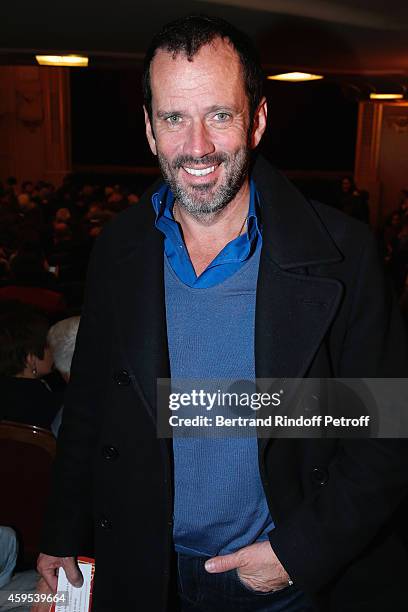 Actor Christian Vadim attends the 'Ma Vie Revee' : Michel Boujenah One Man Show at Theatre Edouard VII on November 24, 2014 in Paris, France.