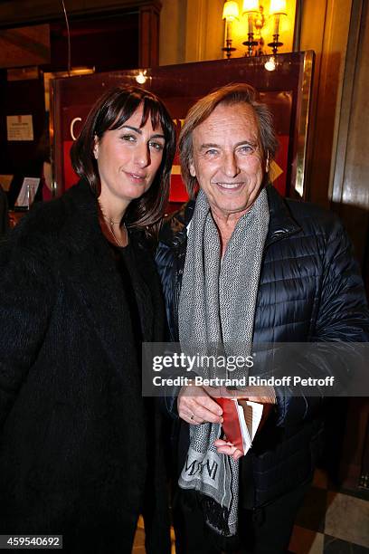 Director Alexandre Arcady and guest attend the 'Ma Vie Revee' : Michel Boujenah One Man Show at Theatre Edouard VII on November 24, 2014 in Paris,...