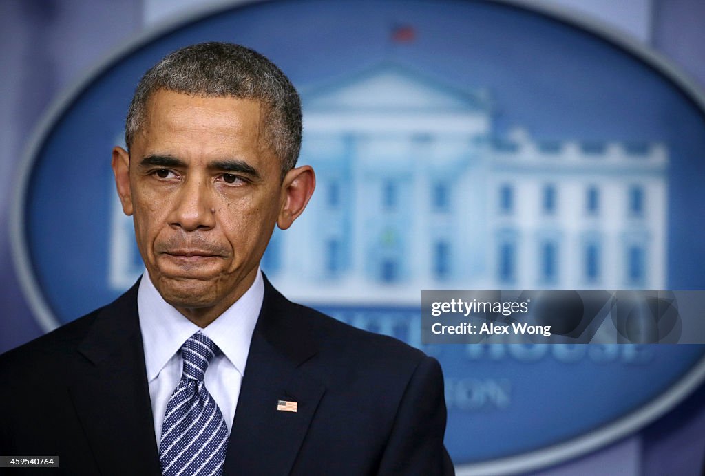 President Obama Makes Statement On Grand Jury Decision On Ferguson Shooting