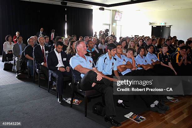 General view of guests during the Cricket Australia via Getty Images Diversity and Inclusion Strategy Launch at Melbourne Cricket Ground on November...