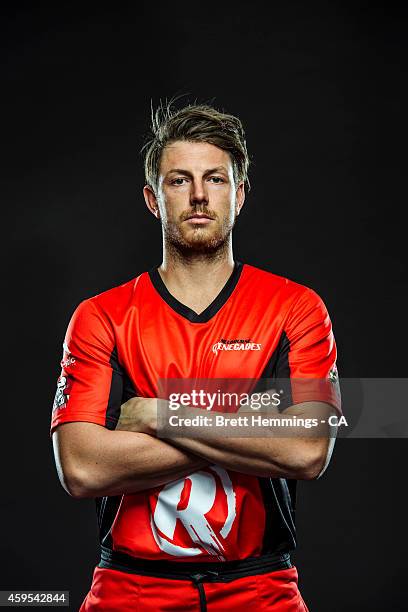 James Pattinson of the Melbourne Renegades poses during the 2014/15 Big Bash League portrait session on August 11, 2014 in Sydney, Australia.