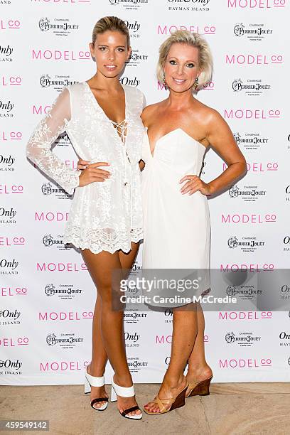 Natasha Oakley and CEO of ModelCo Shelley Barrett attend the ModelCo Women of Influence event at One&Only Hayman Island on November 25, 2014 in...