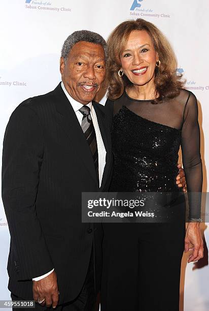 Billy Davis Jr. And wife Marily McCoo attend Saban Community Clinic's 38th Annual Dinner at The Beverly Hilton Hotel on November 24, 2014 in Beverly...